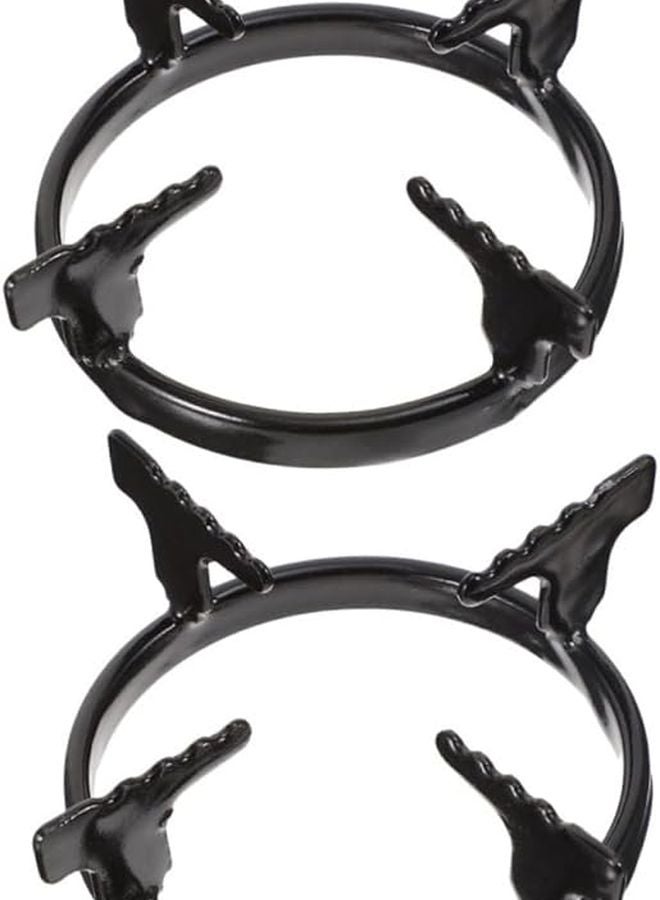 2Pcs Small Cast Iron Wok Ring Non Slip Gas Stove Rack Stand Burner Support Holder - Image 1
