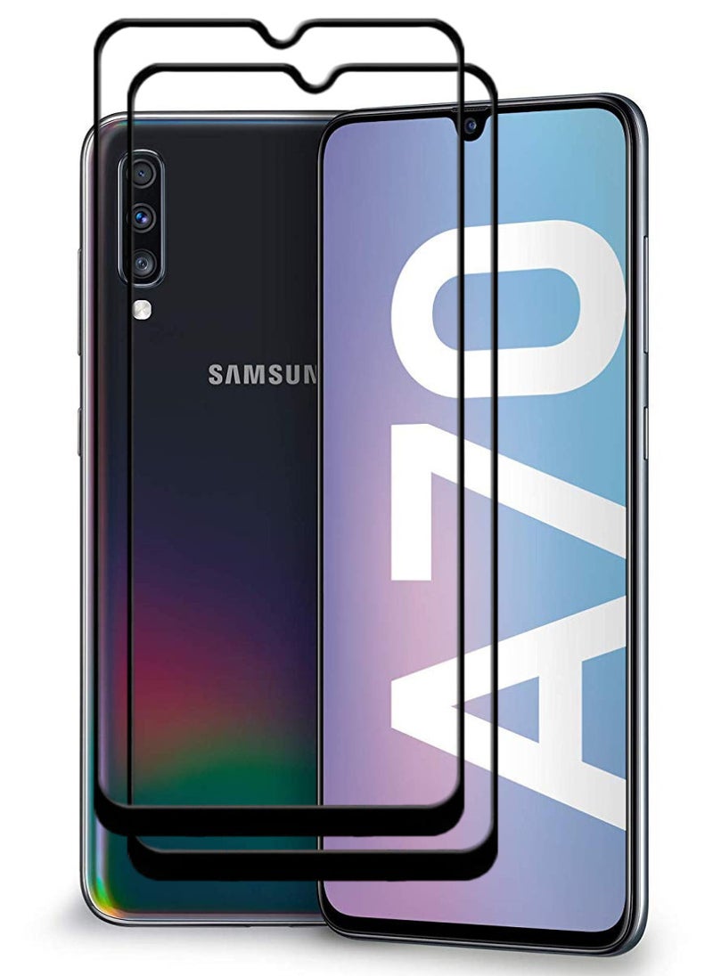 ACLIX 2 Pieces Antistatic ESD Dustproof Premium Quality High Definition Tempered Glass Screen Protector Designed For Samsung Galaxy A70 - Image 1