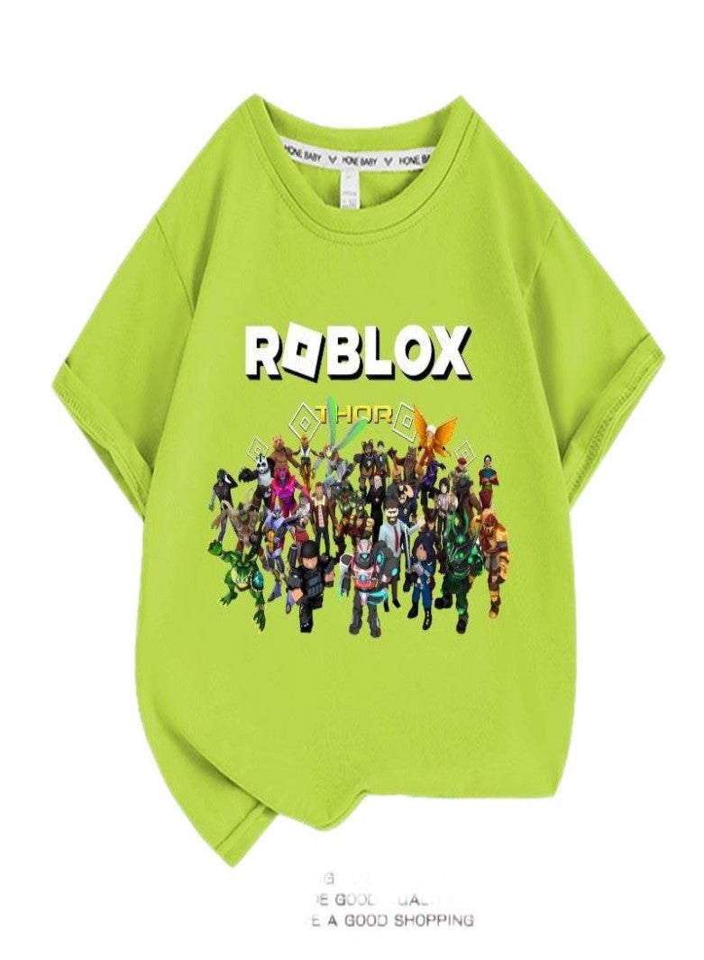 roblox Unisex Short Sleeve Stylish Top TShirt cotton Tee for Boys Girls Kid Children - Image 1
