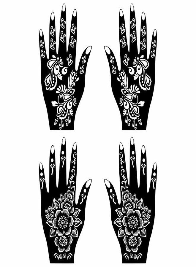 VANVATI Quick Apply Mehndi Stencil Stickers in Multi Design Combo Pack of 2 - Image 1