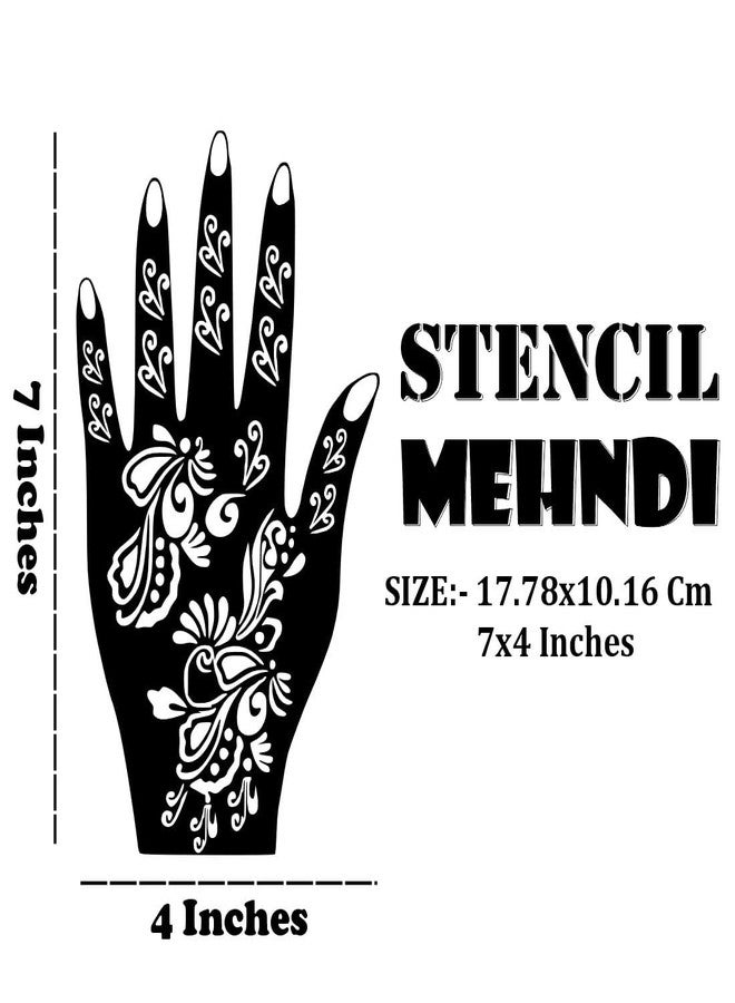 VANVATI Quick Apply Mehndi Stencil Stickers in Multi Design Combo Pack of 2 - Image 3