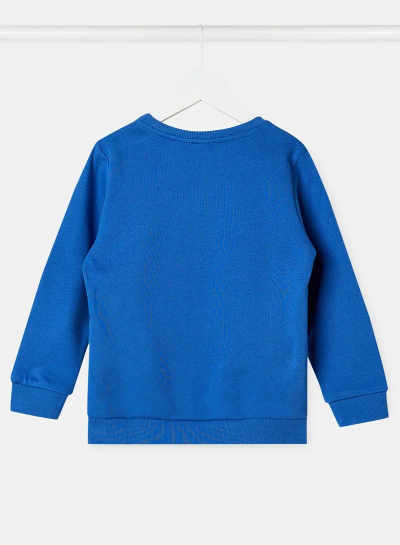 NAME IT Kids Graphic Round Neck Sweatshirt