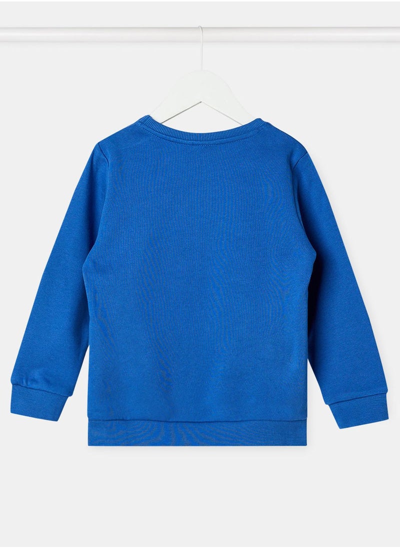 NAME IT - Kids Graphic Round Neck Sweatshirt - Image 1