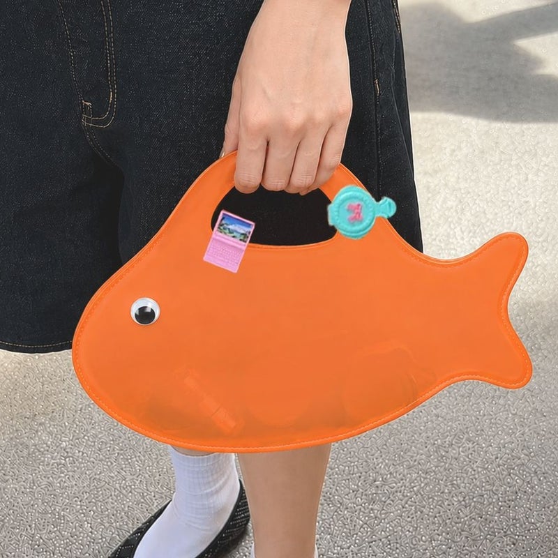 Cartoon Jellyfish Handbag, Transparent PVC, Macaron Colors - Image 1