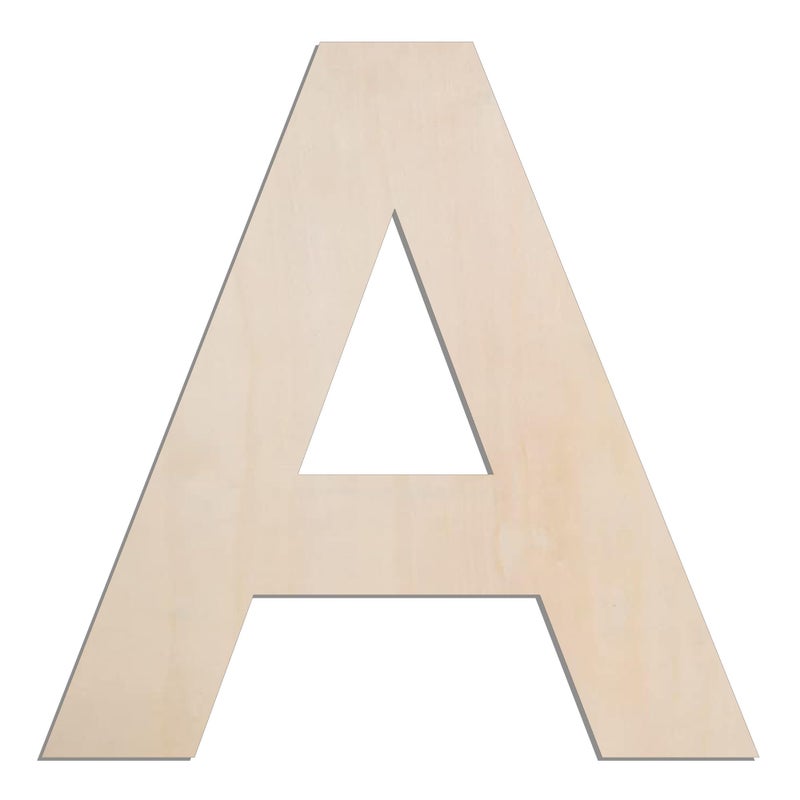 MGTECH 12 Inch Large Wooden Letter A 14 in Thick Big Wood Letter for Crafts and Wall Decor