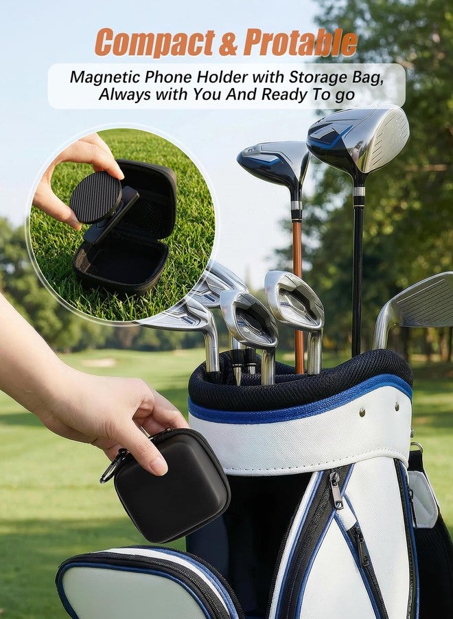 MOKPR Magnetic Golf Cart Phone Holder Compatible with MagSafe for iPhone 12-17 Series, N52 Magnets Phone Mount for EZGO/Club Car/Yamaha, 360° Rotation Golf Accessories for Men Women, Ideal Golf Gifts - Image 5