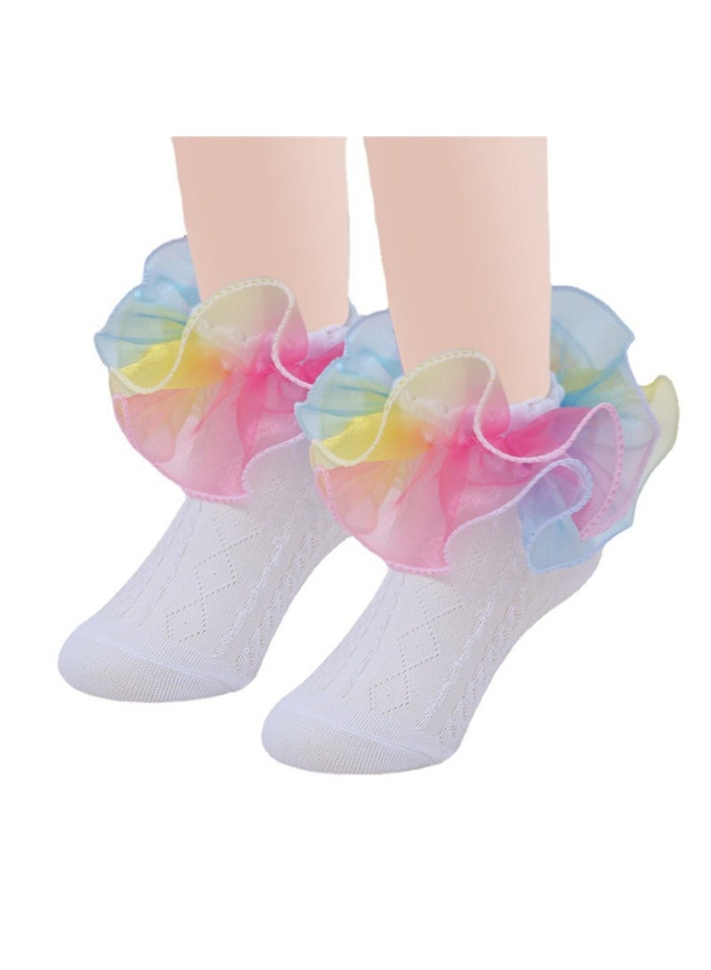 Baby Socks Summer Thin baby Socks Floral Super Comfortable 6 Pairs  - Image 4