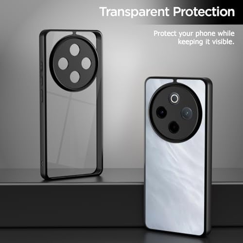 Pikkme Back Cover Compatible with Vivo T4 5G / iQoo Z10 5G Shockproof Sleek Hybrid Armor Bumper Case(Black) - Image 2