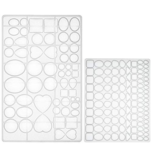 FUNSHOWCASE Cabochon Gem Silicone Mold 2 Trays for Resin Casting Jewelry Making - Image 1