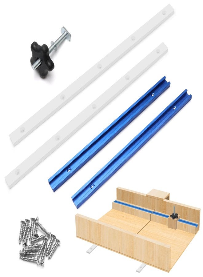 Catcan 21PCS Table Saw Sled Kit, Catcan Crosscut Sled Kit for Table Saw with 2 Aluminum T-Track, 2 UHMW Miter Bars, Knob and Screws - Image 1