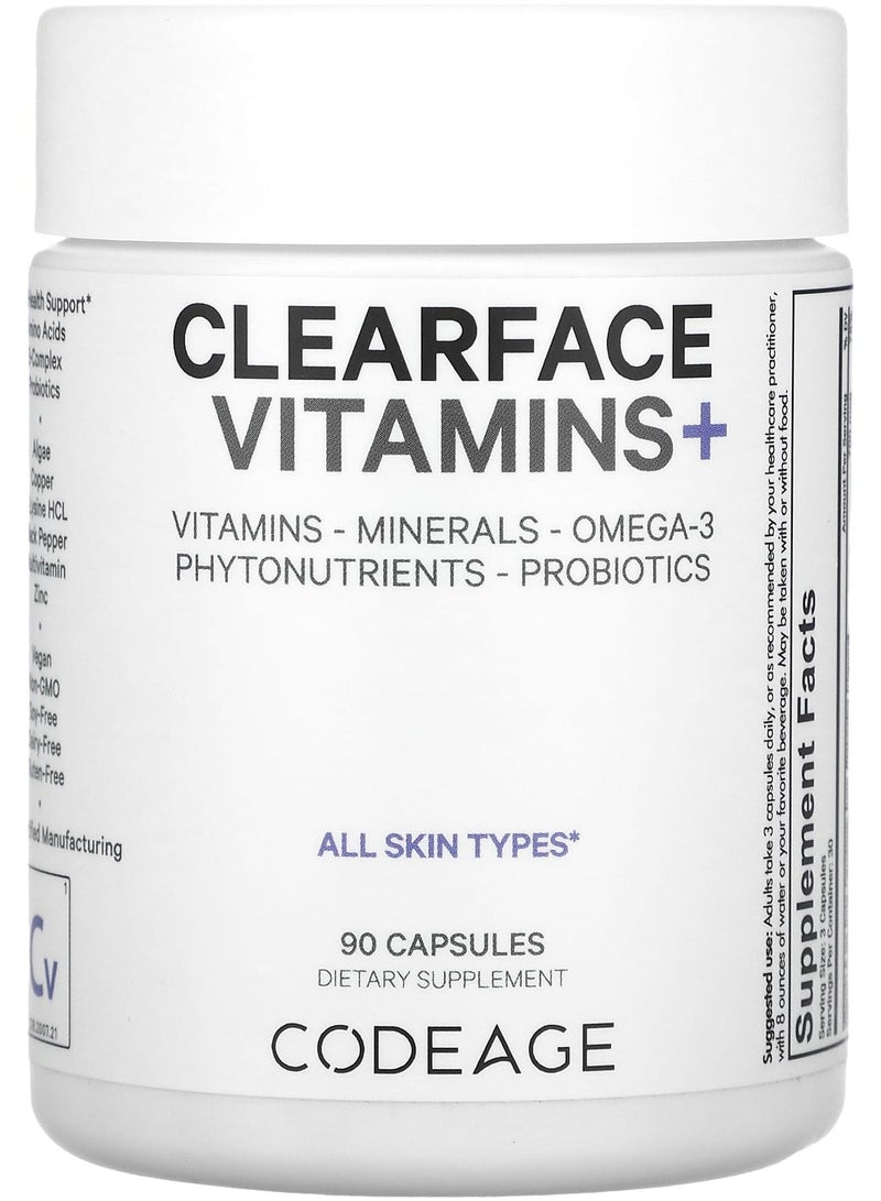 Codeage Clearface Vitamins+, 90 Capsules