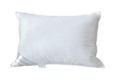 Eastwarmth Goose Feathers Down Pillow for Sleeping,Hotel Collection Queen Size Soft Bed Pillow,100% Cotton Cover Queen Size (20X30IN) 1 Pack - Image 1