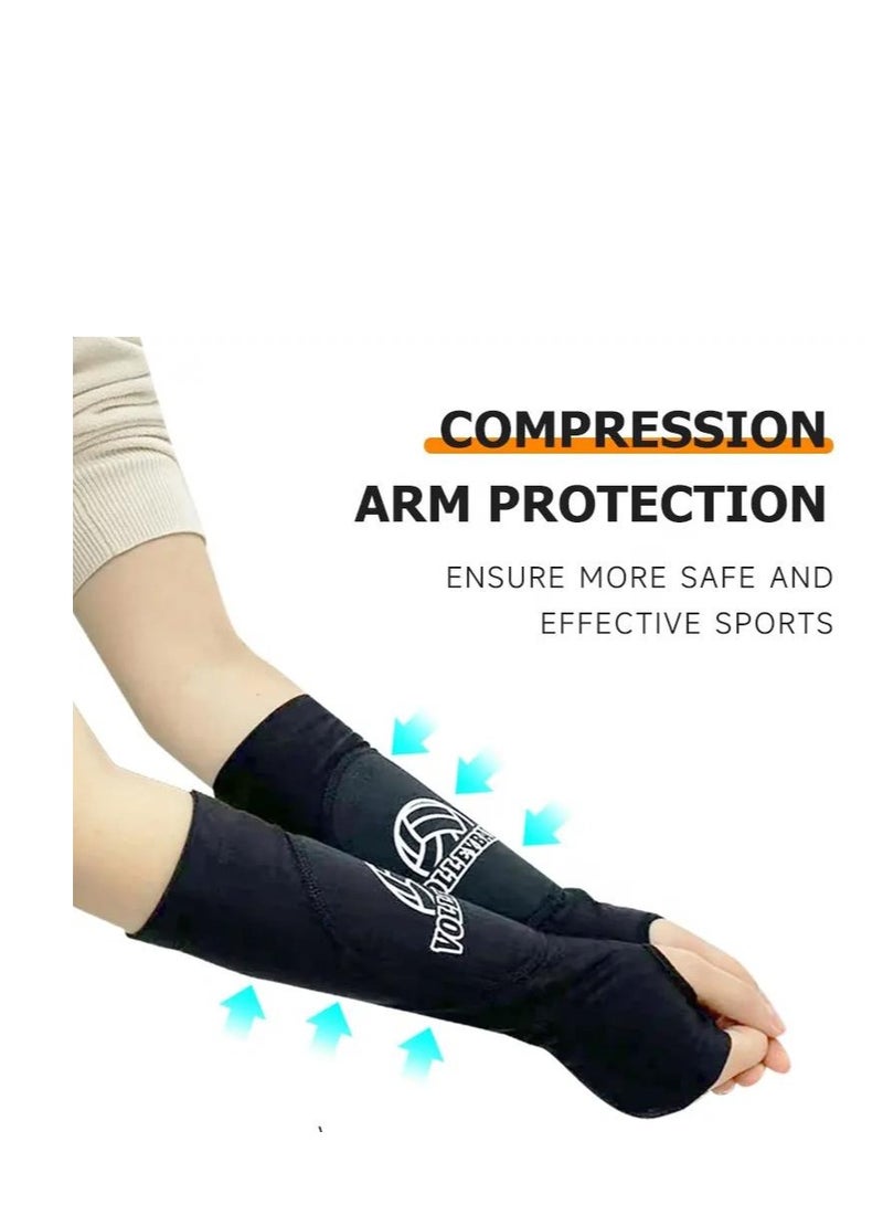 Y&D 3 Pairs Volleyball Arm Sleeves Passing Hitting Forearm with Protection Pad and Thumb Hole Training Gear for Women Girls - Image 3