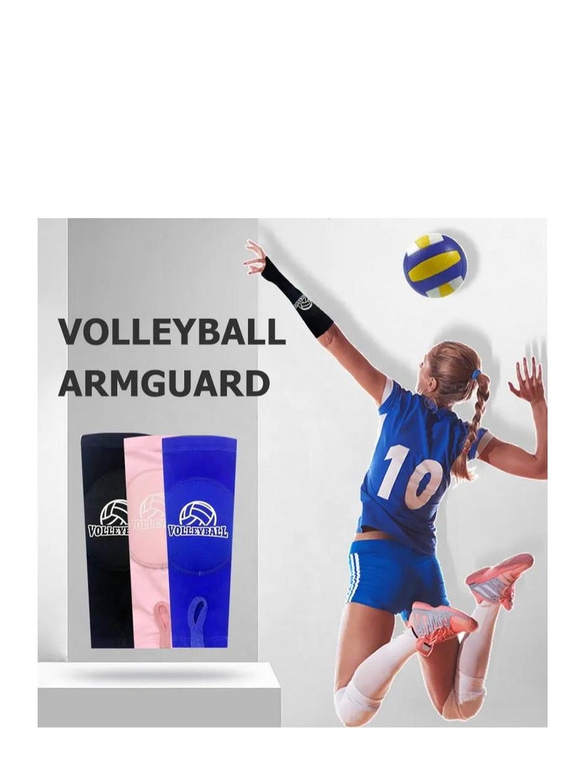Y&D 3 Pairs Volleyball Arm Sleeves Passing Hitting Forearm with Protection Pad and Thumb Hole Training Gear for Women Girls - Image 1