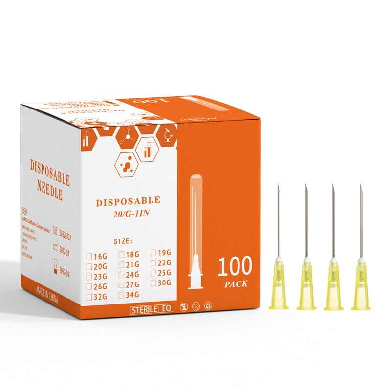 إبرة لوير قفل قابلة للتصرف 100 عبوة 20G1IN