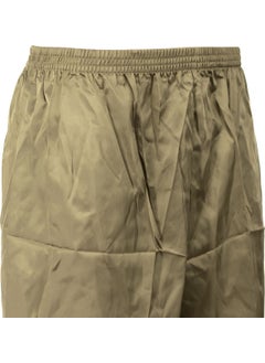 Oppland Men's Satin Fabric Shorts Solid Color Elastic Waist No Pocket Lightweight Fabric  - Image 4