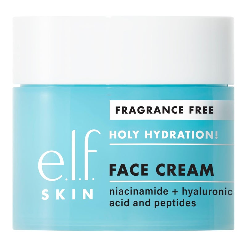 elf e.l.f. SKIN Holy Hydration! Face Cream, Fragrance Free, Smooth, Non-Greasy, Lightweight, Nourishing, Moisturises, Softens, Absorbs Quickly, Suitable For All Skin Types - Image 1