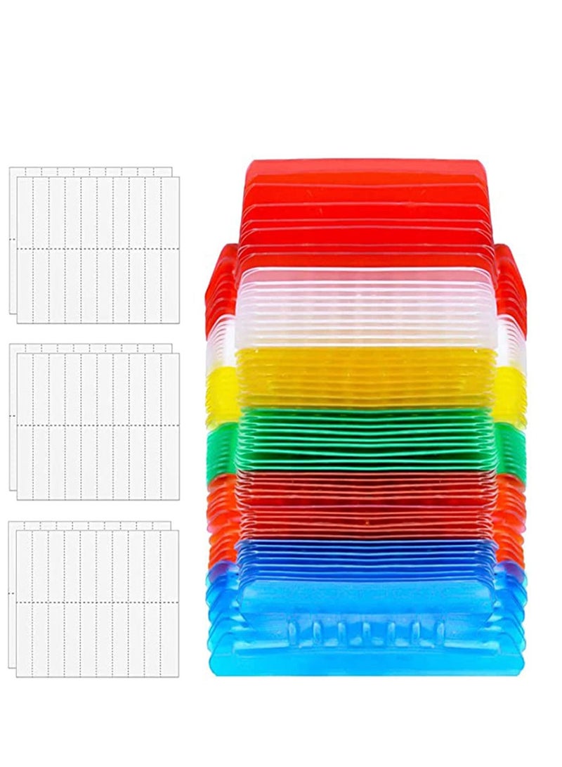 SYOSI File Folder Tabs, Quick Identification, Hanging File Folder Tabs with Inserts for Hanging Folders, Easy to Read Clear Plastic Hanging File Tabs for Files Sorting Quick Identification - Image 3