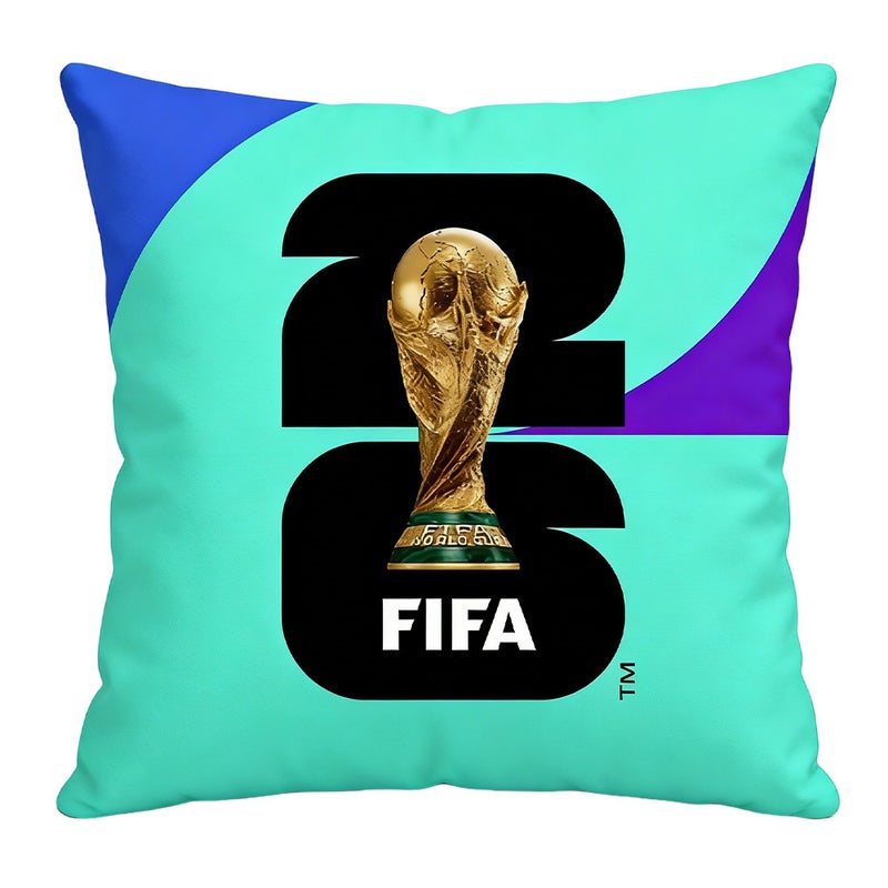 2026 World Cup Fan Home Decor Short Plush Linen Pillow Cover with Digital Football Print