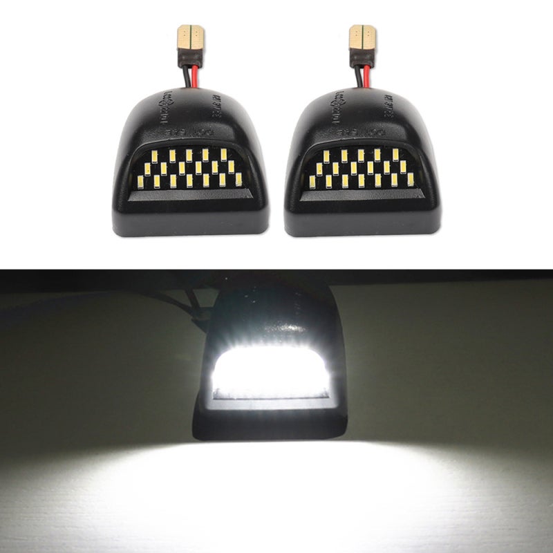 LED License Plate Light: 18 High Power SMD LED Chips - Super Brightness Waterproof Flame PC Material Aftermarket LED Light for Cadillac Escalade Chevy Silverado Suburban Tahoe GMC Sierra Night Vehicle - Image 1