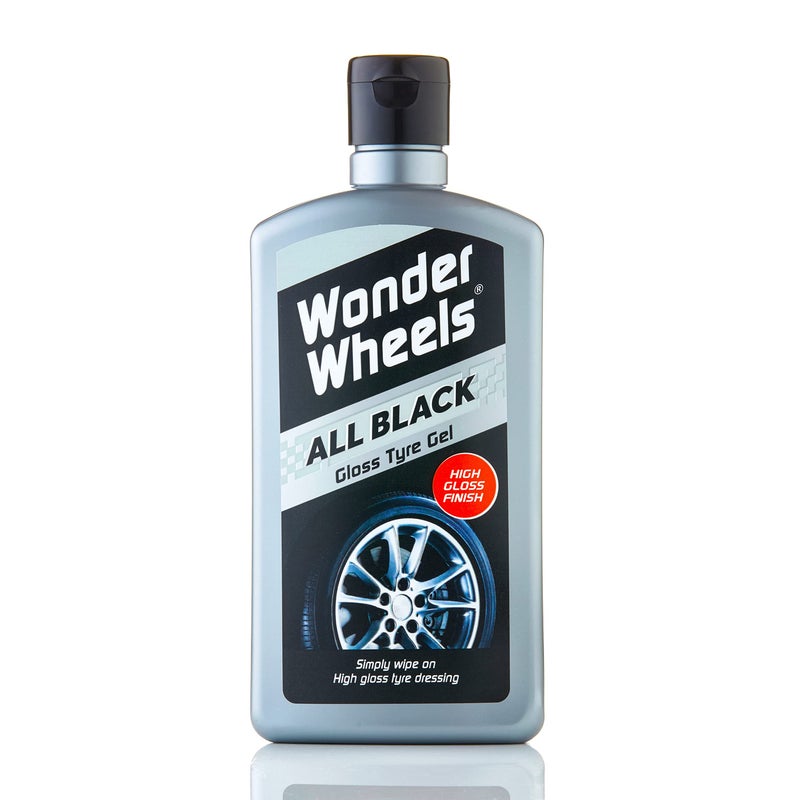Wonder Wheels جل إطارات أسود لامع، 17 أونصة سائلة - Image 1
