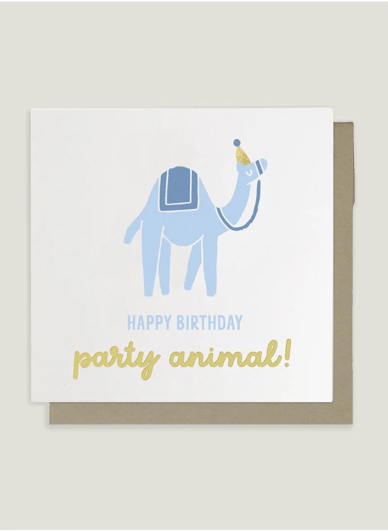 Little Majlis Greeting card, birthday party animal