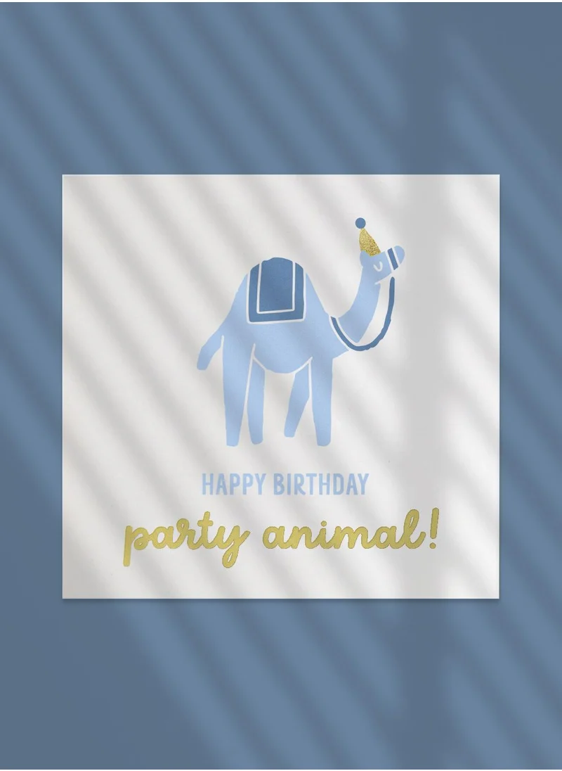 Little Majlis Greeting card, birthday party animal