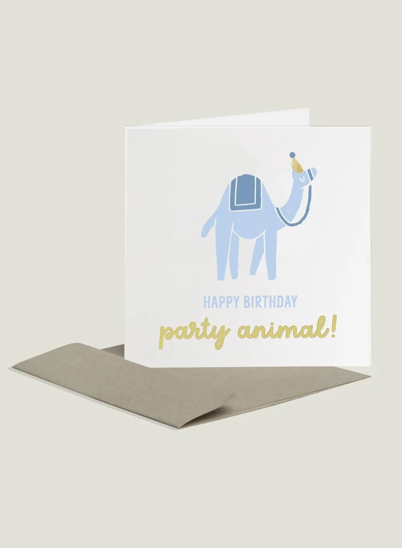 Little Majlis Greeting card, birthday party animal