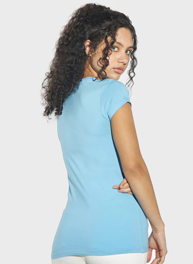 اس بي كاركترز Printed Crew Neck T-Shirt