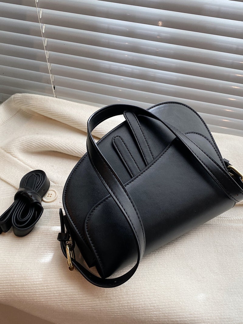 Niche Design Retro Shoulder Bag Women'S Fashion Bag Street Fashion Western Style Crossbody Saddle Bag - Image 5