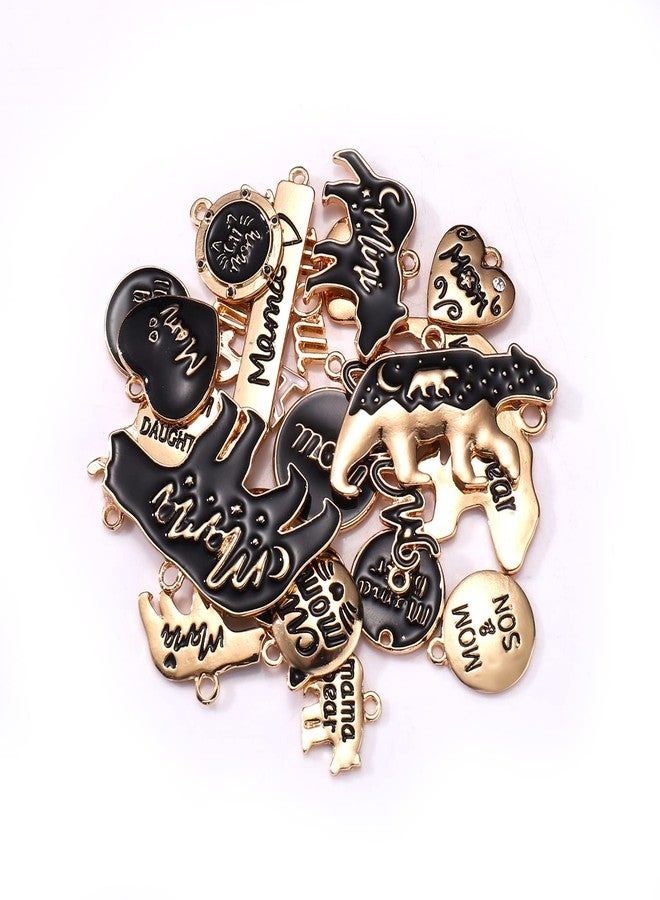 CEALXHENY 24PCS Mother’s Day Charms for Jewelry Making Enamel Mama Bear Charms Heart Mom Pendants for DIY Necklace Bracelet Earrings Crafts Supply (24PCS Charm) - Image 4