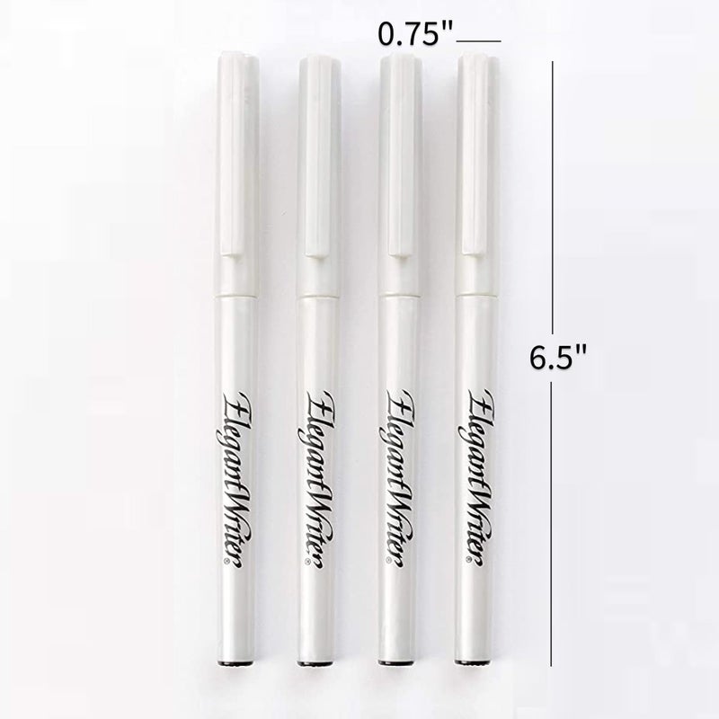 Speedball Elegant Writer Acid-Free Non-Toxic Water Based Calligraphy Marker, Chisel Tip, Assorted Size, Black, Set of 4 - Image 3