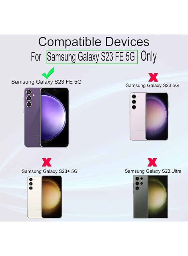 إيروريكس عبوتان من واقي الشاشة لهاتف Samsung Galaxy S23 Fe 5G مقاس 6.4 بوصة، غير مخصص لهاتف Samsung Galaxy S23 S23+ 5G S23 Ultra 5G، زجاج مقسّى بصلابة 9H مع قطعة واحدة من واقي عدسة الكاميرا وقطعة واحدة من غشاء ألياف الكربون الخلفي - Image 2