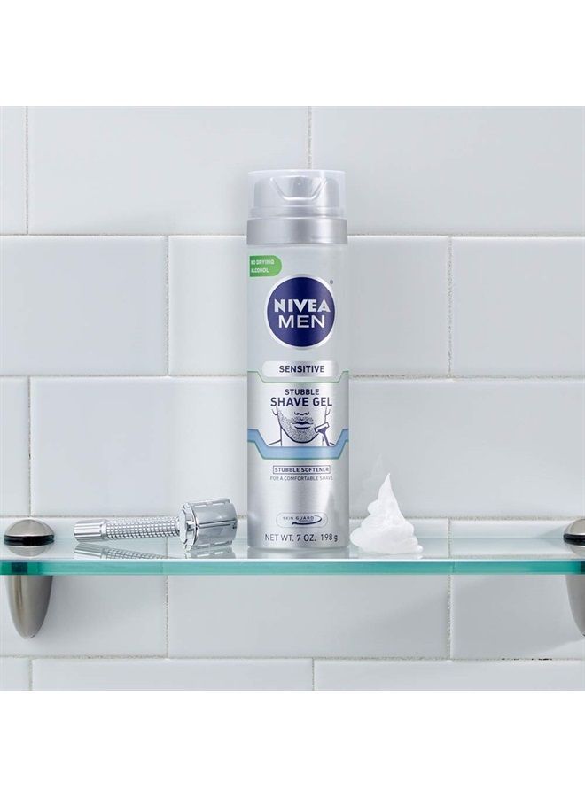 NIVEA MEN Sensitive Skin & Stubble Shave Gel - with Beard Softener For Men – 7 Ounce. Can - Image 2