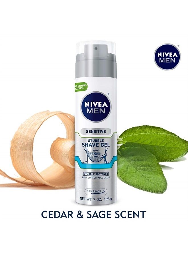 NIVEA MEN Sensitive Skin & Stubble Shave Gel - with Beard Softener For Men – 7 Ounce. Can - Image 4