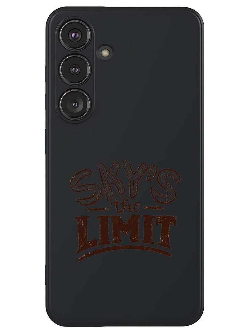 Theodor Protective Slim Fit Case Liquid Silicone Cover with Full Body Protection Anti-Scratch Shockproof Case For Samsung Galaxy S25 Plus (Black) - sky is the limit - Image 1