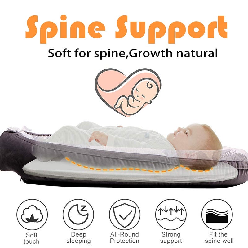 EAQ Baby Nest Pod for Newborn,Baby Sleep Pod Soft Breathable 100% Cotton Napping or Traveling for 0-12 Months,Travel & Baby Essential Gift for Newborn - Image 2