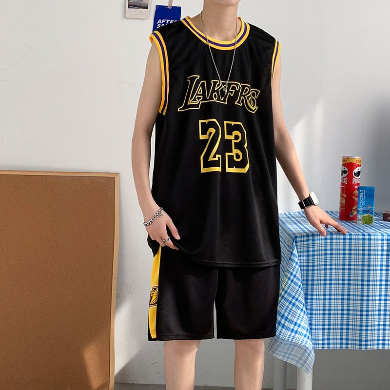 Men's Basketball Clothes Sports suit Plus Size Large Size Clothes Vest Loose Fat Mesh Breathable Shorts