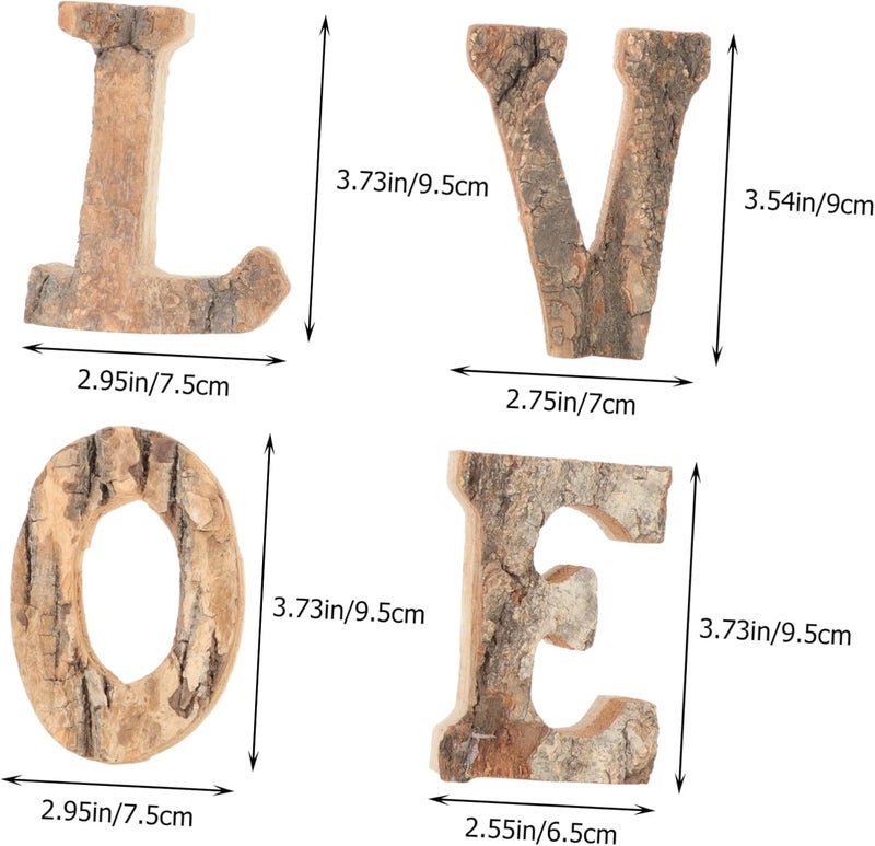 Multi-use well-engineered build Wooden Love Letters Decor Rustic Love Sign Blocks Wedding Decor Valentine's Day Home Advanced compact design - Image 2