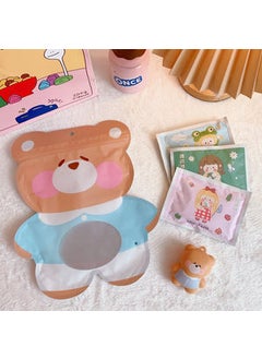 Generic Portable Mini Cute Warm Handbag Small Size Self Heating Warm Handbag Student Winter Hand Modern Simple Style 4#Light blue bear 