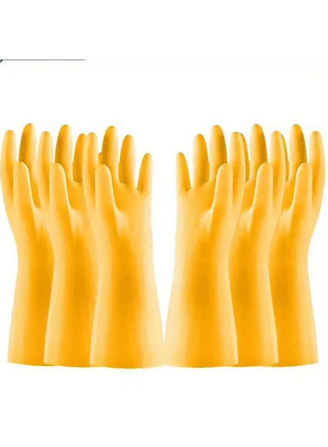 Set of 3 L Size Waterproof Latex Dishwashing Gloves Durable Non Slip PVC Kitchen Cleaning Tools - Image 1