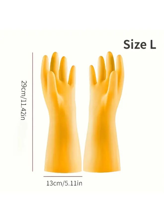 Set of 3 L Size Waterproof Latex Dishwashing Gloves Durable Non Slip PVC Kitchen Cleaning Tools - Image 3