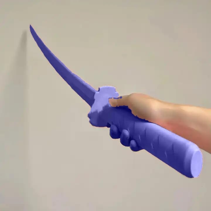 AGAS Samurai Katana Sword Toy Sensory 3D Printed Gravity Retractable Samurai Sword Toys for Kids 8+ (Blue) - Image 3