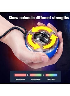 QSHOP Self Starting Gyroscope Ball for Wrist Arm and Finger Strength Training Self Starting Ball Finger Grip Strength Training Stress Relief  - Image 4