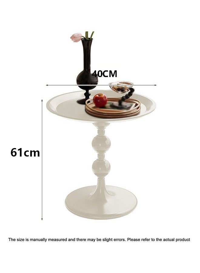 XiuWoo End Table, Metal Round Coffee Tables, Living Room Sofa Side Table, Bedside table, Round Side Table, Open Storage, for Small Spaces Indoor Outdoor and Living Room Bedroom or Office - Image 2