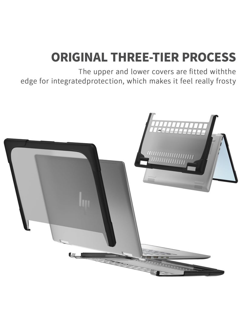 general Compatible 14-inch HP Envy X360-14 2024 2-in-1 Laptop case - heavy-duty rugged hardshell cover frosted for heat dissipation and drop protection - Image 4