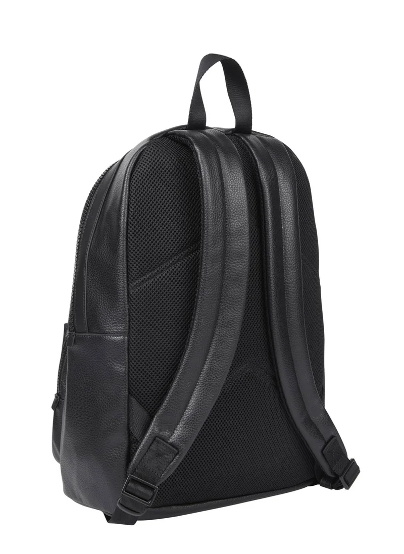 CALVIN KLEIN Men's Faux Leather Backpack, Black