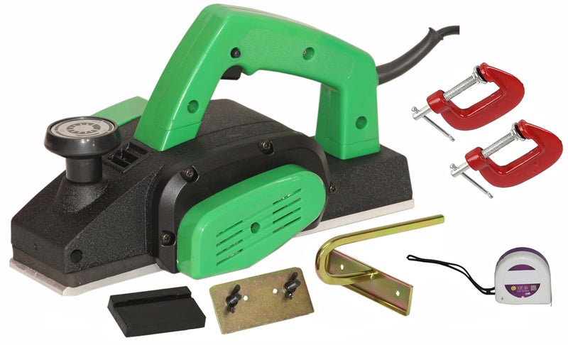 Digital Craft Wood Planer 1400W Machine of Carpentry HighPower MultiFunction Electric Planer Professional Woodworking Machine Electric Planer Machine 82MM2 G ClampTape 3Mtr