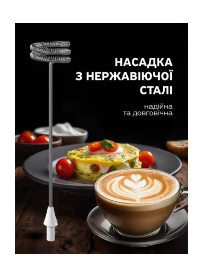 2-in-1 Electric Milk Frother and Nescafe Maker - Rechargeable Manual Milk Frother - 3 Adjustable Speeds for Latte, Coffee, and Cappuccino, with Additional Egg Beater - (Multi-color) Color Selection is Random - Image 5