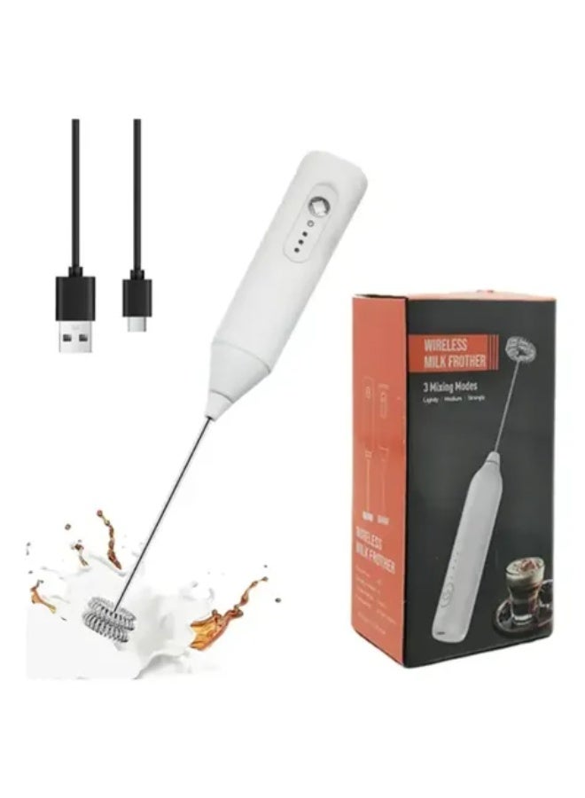 2-in-1 Electric Milk Frother and Nescafe Maker - Rechargeable Manual Milk Frother - 3 Adjustable Speeds for Latte, Coffee, and Cappuccino, with Additional Egg Beater - (Multi-color) Color Selection is Random - Image 3